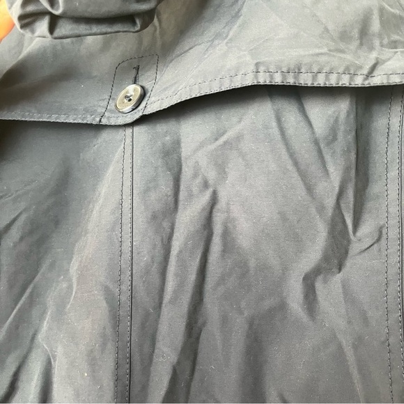 Tommy Hilfiger Zip Up Snap Navy Rain Jacket with Hood Medium - Picture 10 of 10
